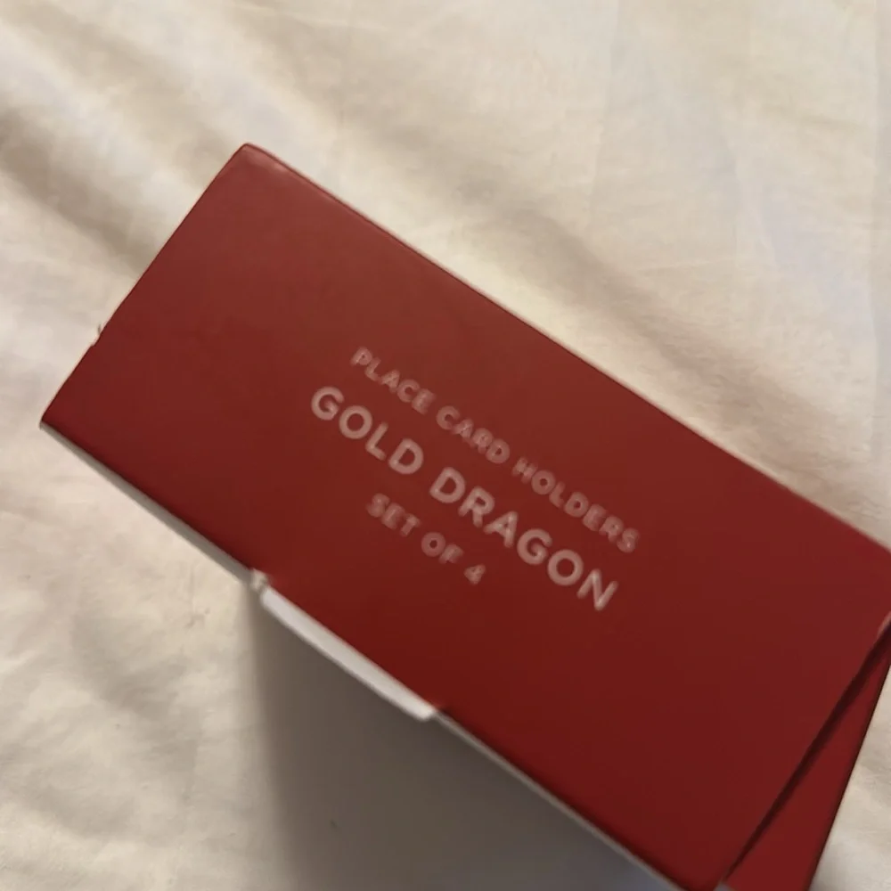 Williams Sonoma Lunar Dragon Name Card Place Card Holders, Set of 4